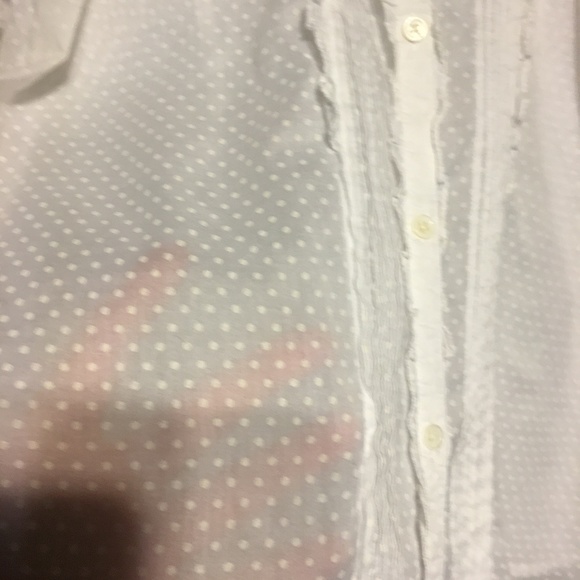 Adorale sheerr Boho, punk rock white blouse - Picture 8 of 8